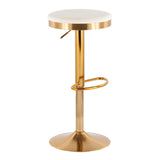 Dakota - Contemporary Upholste Adjustable Barstool (Set of 2) - Furniture Home Direct