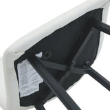 Counter Height Bar Stools Upholstered PU Leather White - Furniture Home Direct