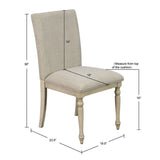 Fiona - Upholstered Dining Chair With Turned Legs (Set of 2) - Light Gray - Furniture Home Direct
