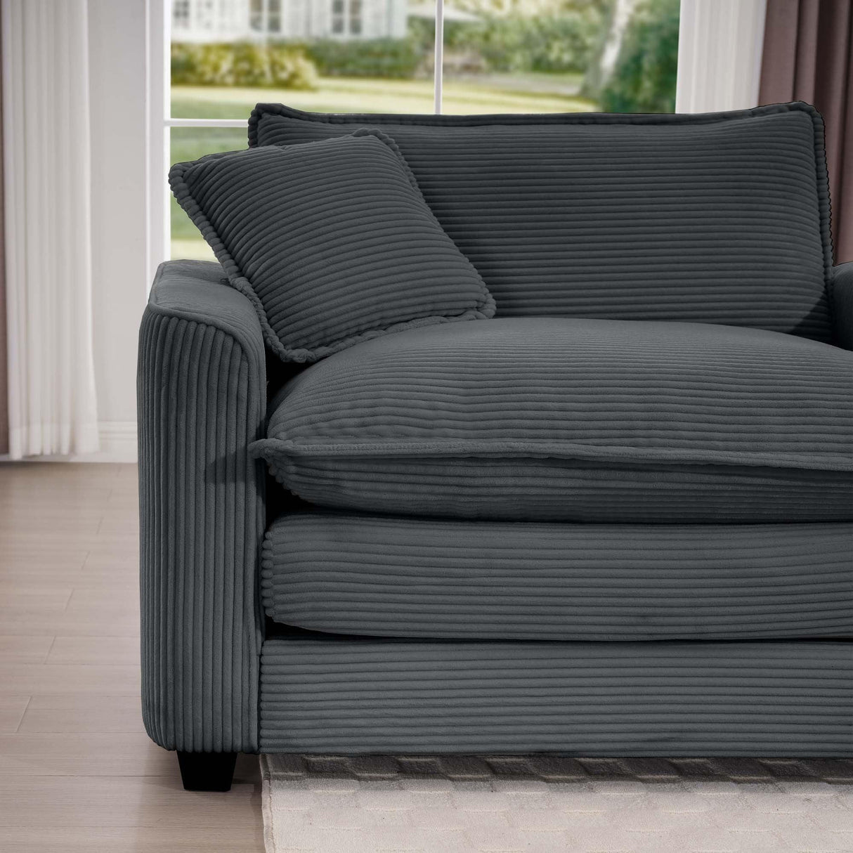 Sofa and Loveseat Set - Gray - Furniture Home Direct