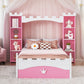 Castle Shaped Bed With Storage Shelf, Dreamy Platform Bed For Kids Bedroom - Furniture Home Direct