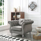 Chic Transitional Flared Arm Chair - Furniture Home Direct