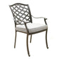 Outdoor Patio Aluminum Dining Arm Chair With Cushion (Set of 2) - Furniture Home Direct
