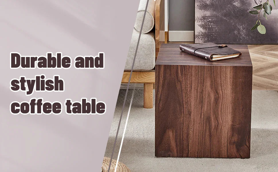 Walnut Wood Grain Coffee Table - Furniture Home Direct