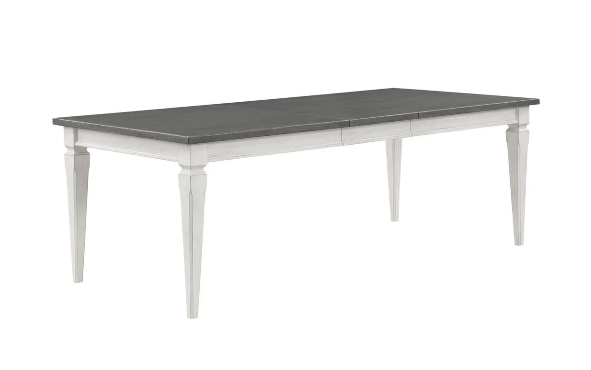Katia - Dining Table With Leaf - Gray / White - Furniture Home Direct