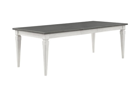 Katia - Dining Table With Leaf - Gray / White - Furniture Home Direct