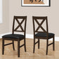 Dining Chair Side, Upholstered For Dining Room, Transitional (Set of 2) - Furniture Home Direct