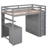 Loft Bed With Drawers, Desk, And Wardrobe - Furniture Home Direct