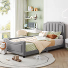 Upholstered Daybed With Classic Stripe Shaped Headboard - Furniture Home Direct