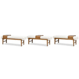 Billie - Modern Telephone Bench With Sliding Shelf - Ivory White - Furniture Home Direct