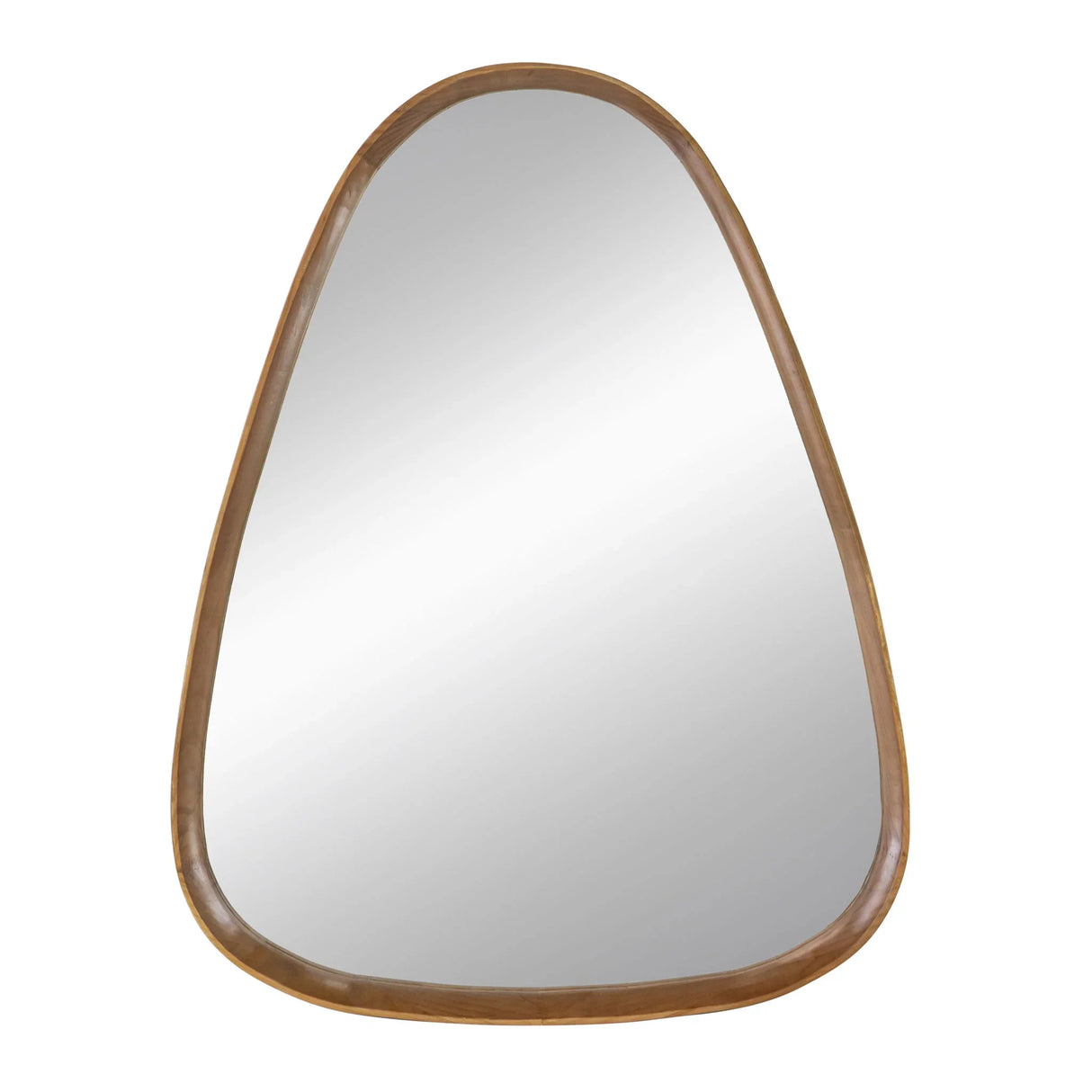 Irrgeular Mirror With Frame, Wall Mirror For Living Room Bathroom Entryway - Brown - Furniture Home Direct