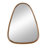 Irrgeular Mirror With Frame, Wall Mirror For Living Room Bathroom Entryway - Brown - Furniture Home Direct