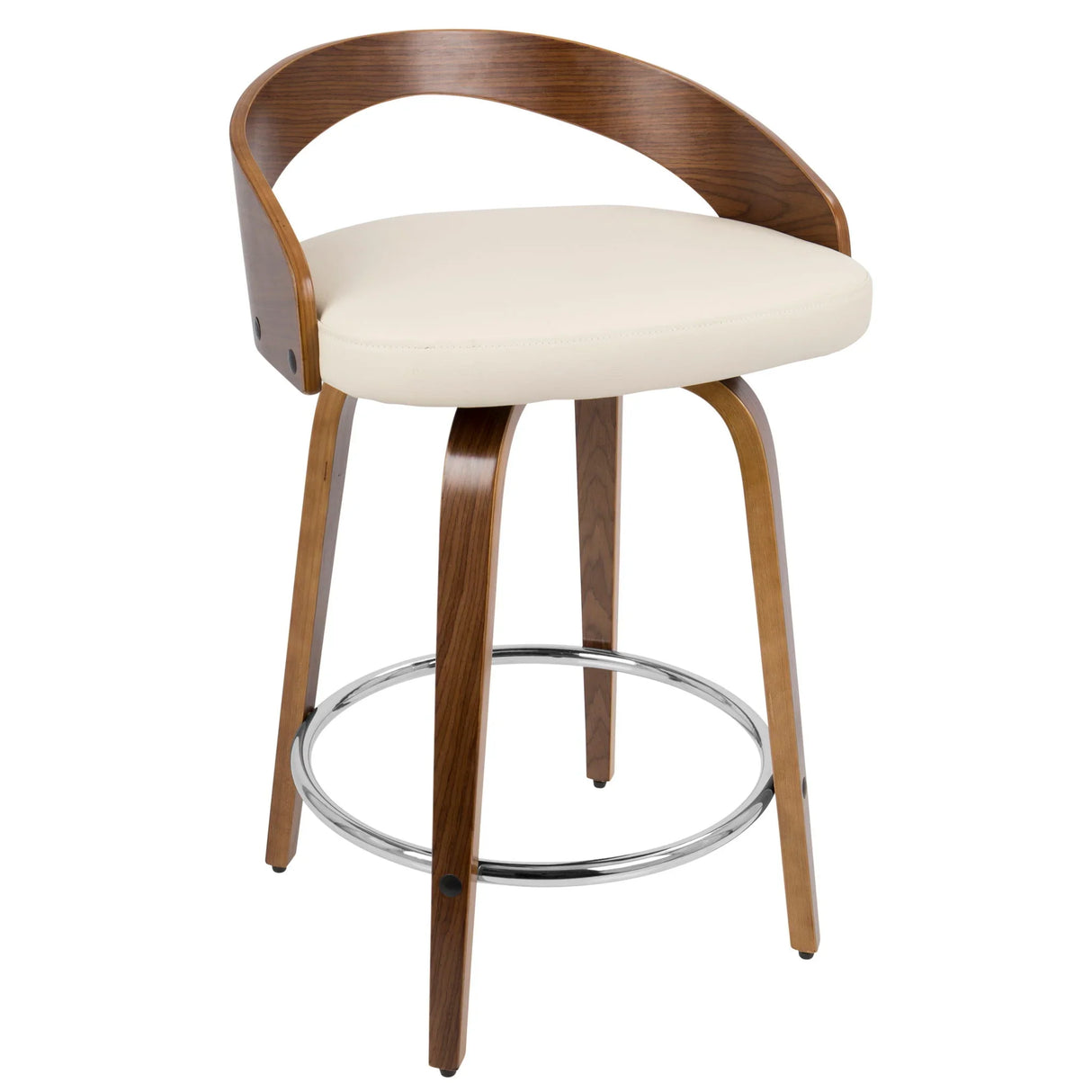 Grotto - Mid-Century Modern, Counter Stool With Swivel (Set of 2) - Furniture Home Direct