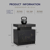 Nightstand LED, Bedside Table Cabinet With 2 Drawers For Bedroom - Furniture Home Direct