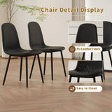 Dining Set Glass Table With 8 Cushioned Chairs Black - Furniture Home Direct