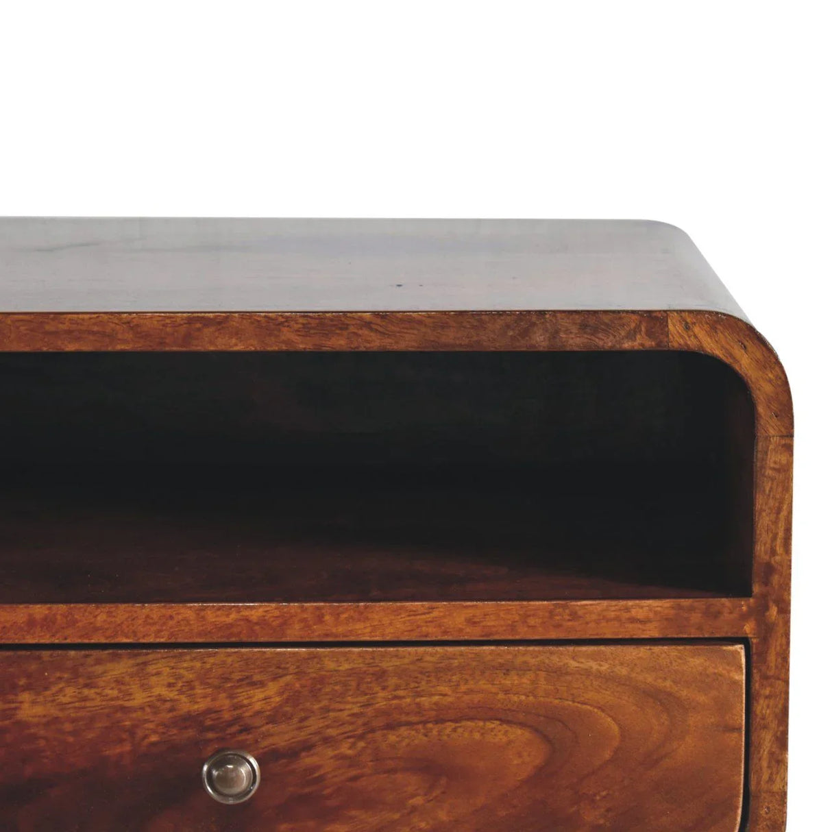 Curved Upper Slot Floating Nightstand - Furniture Home Direct