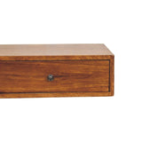 Lunar - 2 Drawer Wall Mounted Console - Brown - Furniture Home Direct