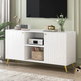 Modern TV Stand With Adjustable Shelf, Handles And Anti-Tip Device - Furniture Home Direct
