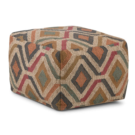 Johanna - Handcrafted Square Pouf - Furniture Home Direct