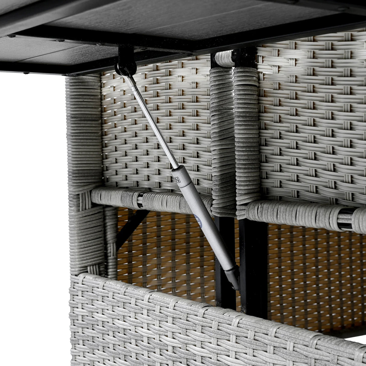 Outdoor Rattan Sectional With 2 Extendable Side Tables and Washable Covers - Furniture Home Direct
