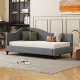 Modern L Shaped Linen Daybed With Legs - Furniture Home Direct