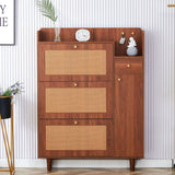 The Modern Minimalist Shoe Cabinet, Suitable For A Variety Of Styles Including Nordic, Japanese, And Industrial - Walnut - Furniture Home Direct
