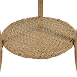 Outdoor Rattan Bistro Set With Glass Top Cushions Beige - Furniture Home Direct