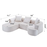 Modular Sectional Sofa With L Shape Chaise With Deep Seat - Furniture Home Direct
