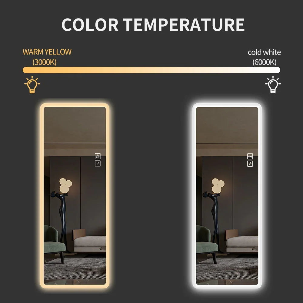 Full Length Mirror With LED - Furniture Home Direct