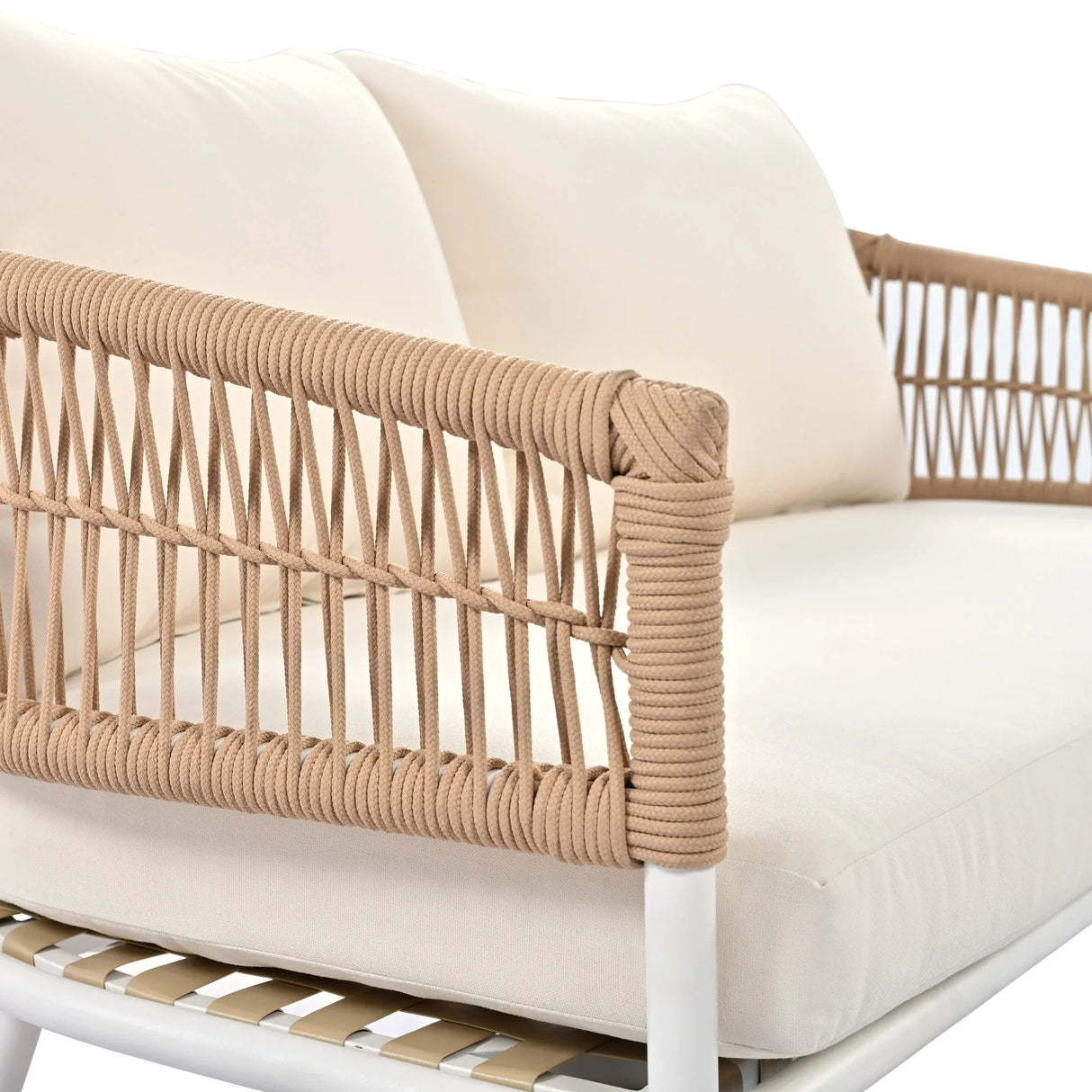4-Piece Boho Patio Set - Beige - Furniture Home Direct