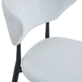 Dining Chairs Set Of 4 Modern Upholstered Metal Legs White - Furniture Home Direct
