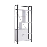 Modern Bookcase With Two Door Storage Cabinet With Two Shelves - Furniture Home Direct