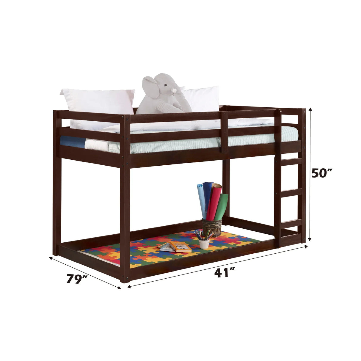 Gaston - Twin Loft Bed - Espresso - Furniture Home Direct