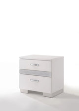 Naima II - High Gloss Nightstand - White - Furniture Home Direct