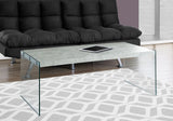 Coffee Table Rectangular For Living Room Clear Tempered Glass - Furniture Home Direct