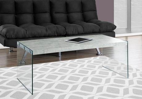 Coffee Table Rectangular For Living Room Clear Tempered Glass - Furniture Home Direct