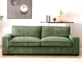 Luxe - Corduroy Sofa With Sleek Design, Spacious And Comfortable 3 Seater Couch - Furniture Home Direct