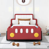 Race Car Shaped Platform Bed With Wheels - Furniture Home Direct