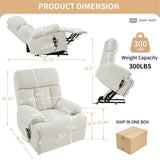 Oversized Power Lift Recliner Chai With Remote Control, Side Pocket, Spacious Seat - Furniture Home Direct
