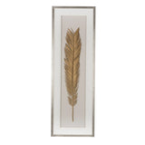 Leaf Framed Wall Art, Wall Decor For Living Room Dining Room Office Bedroom - Gold - Furniture Home Direct