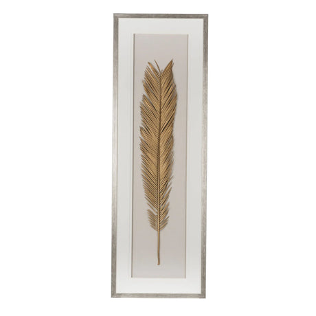 Leaf Framed Wall Art, Wall Decor For Living Room Dining Room Office Bedroom - Gold - Furniture Home Direct