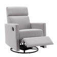 Modern Upholstered Rocker Nursery Chair Plush Seating Glider Swivel Recliner Chair - Furniture Home Direct