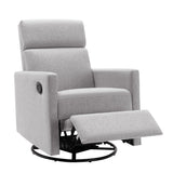 Modern Upholstered Rocker Nursery Chair Plush Seating Glider Swivel Recliner Chair - Furniture Home Direct