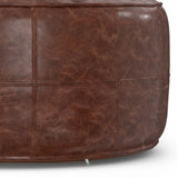 Connor - Handcrafted Round Pouf - Furniture Home Direct