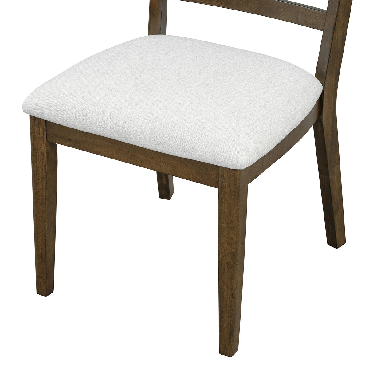Dining Set Round Table With Four Upholstered Chairs Walnut - Furniture Home Direct