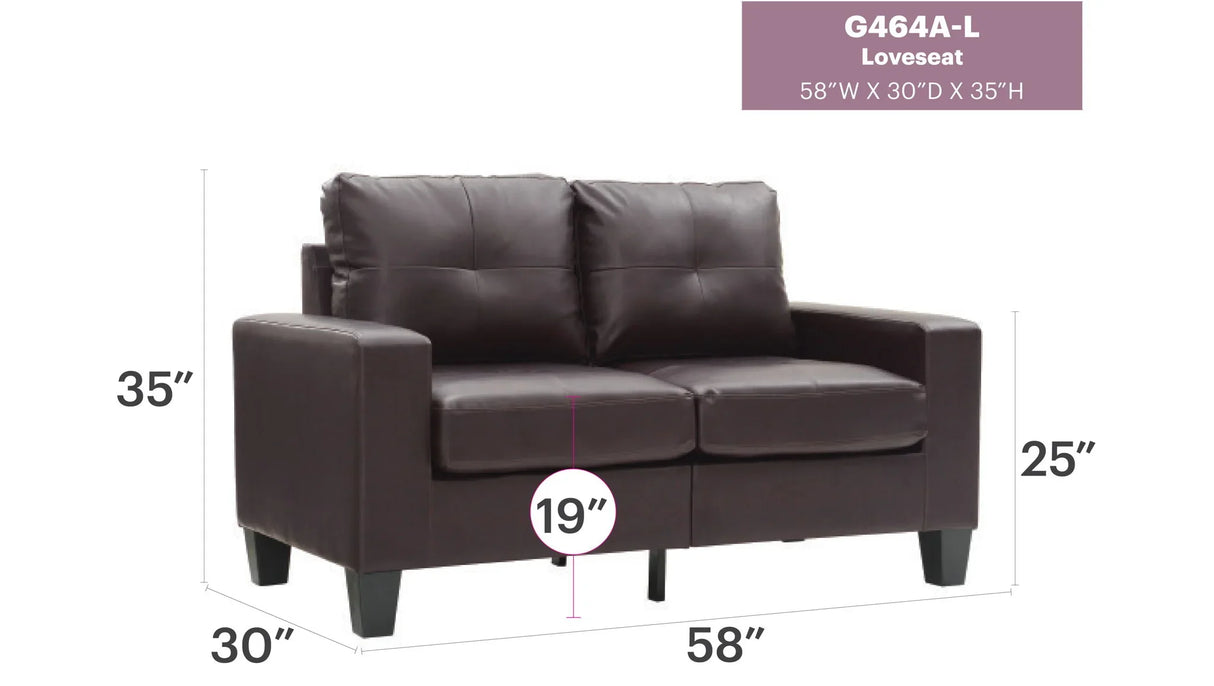 Track Arm Loveseat For Cozy Spaces - Furniture Home Direct