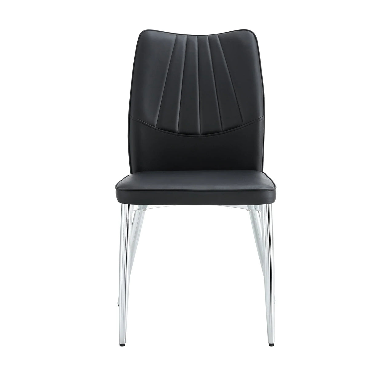 Dining Chairs with PU Upholstery and Metal Legs Black - Furniture Home Direct