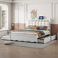 Storage Platform Bed, With 2 Big Drawers, Trundle, One Set Of Sockets & USB Ports - Furniture Home Direct