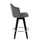 Ahoy - Contemporary Fixed Height Counter Stool With Round Footrest (Set of 2) - Furniture Home Direct