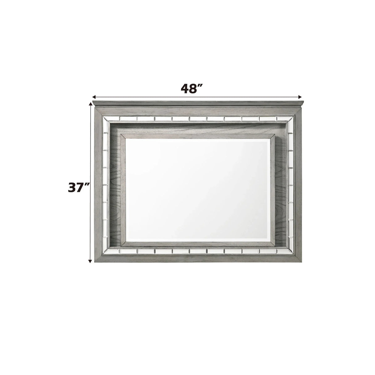 Antares - Mirror With LED - Light Gray - Furniture Home Direct